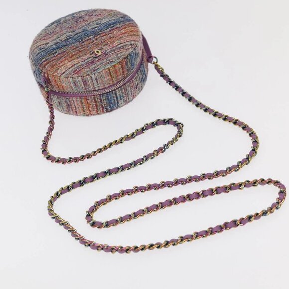 CHANEL Chain Shoulder Bag Tweed Rainbow CC - Picture 6 of 16